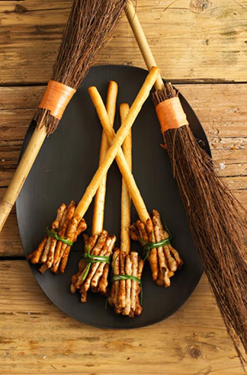 Украшение квартиры на Хэллоуин. Жуткие смайлики из цитрусовых