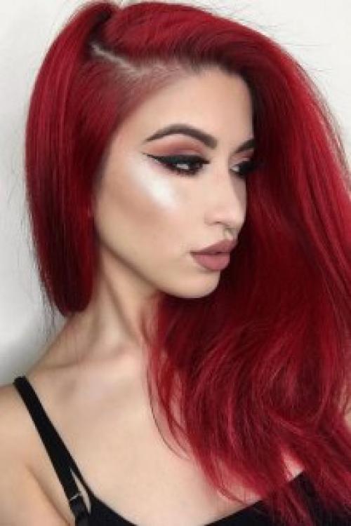 Темно вишневый цвет волос. Особенности красного цвета волос