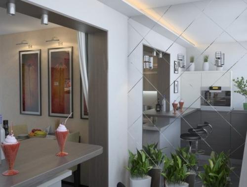 Как сделать зеркальную стену. Зеркальные стены в интерьере. Подробности и факты 01