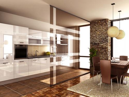 Студия гостиная кухня. Как зонировать пространство