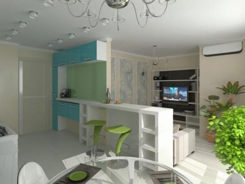 Зал студия с кухней. Достоинства и недостатки 06 Зал студия с кухней. Достоинства и недостатки 06