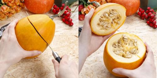 Осенняя ваза из тыквы. Как из тыквы сделать вазу