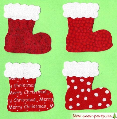 Новогодний сапожок из ткани своими руками. Как сделать Новогодний (Рождественский) сапожок для Санты?