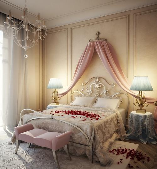 Лепестки роз на кровати. Как украсить спальню для романтического вечера