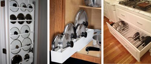 Как сэкономить место в кухонных шкафах. Удобная кухня: организация хранения