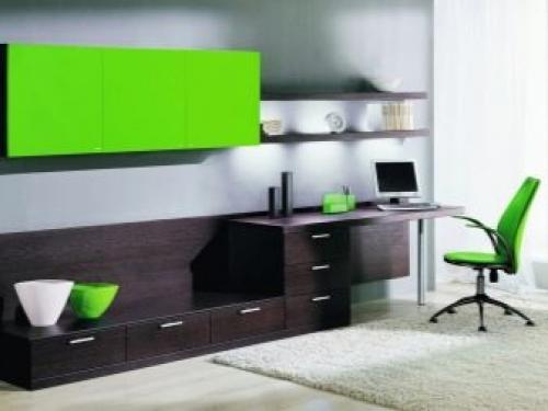 Рабочее место в маленькой гостиной. Гостиная с рабочим местом: тонкости зонирования помещения 09