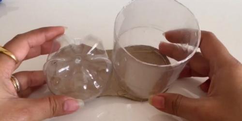 Новогодние украшения. Сапожок из пластиковой бутылки