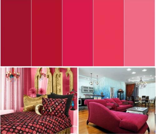 Малиновый цвет в интерьере. Малиновый цвет 05