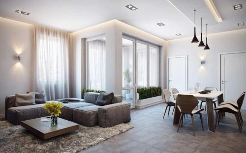 Поворотные споты в интерьере. Светодиодные