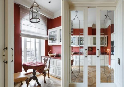 Кухня в английском стиле. Стены