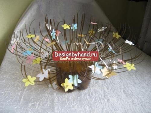 Как украсить вазу из пластиковой бутылки своими руками. Ваза из пластиковой бутылки