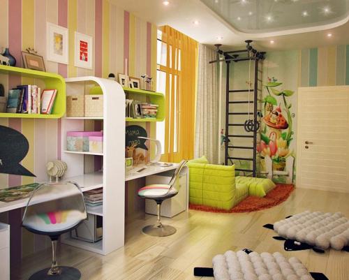 Оформление игровой зоны в детской комнате. Виды зонирования