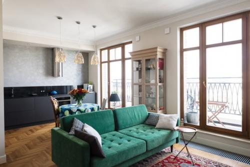 Кухня-гостиная 20 кв м лофт. Современные стили 09