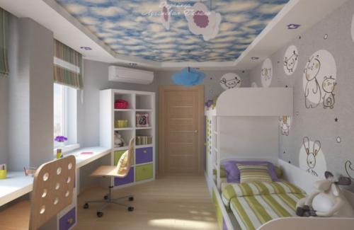Дизайн детской комнаты для двоих детей. Особенности дизайна детской