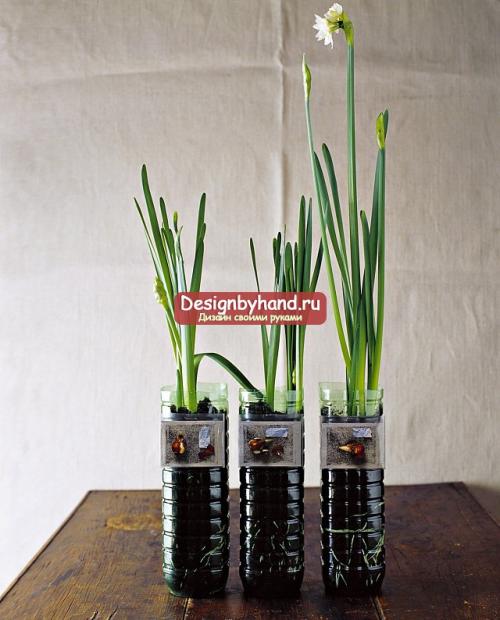 Как украсить вазу из пластиковой бутылки своими руками. Ваза из пластиковой бутылки