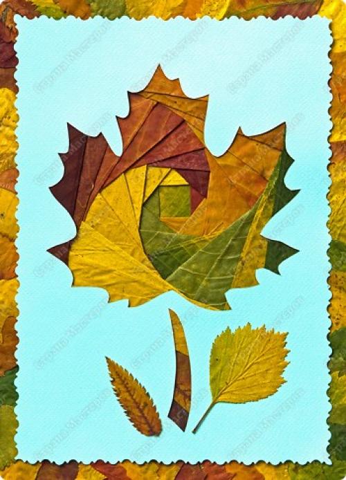 Как сделать осеннюю композицию своими руками. Эксперименты с бумагой 01