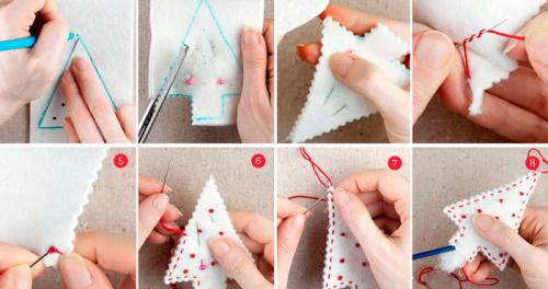 Новогодние игрушки из фетра шаблоны выкройки. Елочные фетровые игрушки на Новый год 2019