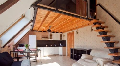 Дизайн двухуровневой квартиры с мансардой. Квартира с мансардой: преимущества и варианты дизайна