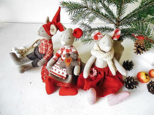 Выкройки новогодние игрушки из ткани своими руками. Елочные игрушки из ткани своими руками 14