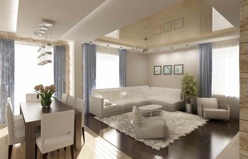 Дизайн потолка в студии квартире. Дизайн квартиры-студии. Пол и потолок 06