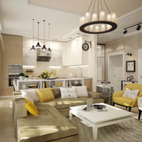 Кухня-гостиная 20 кв м в частном доме. Подбираем стиль