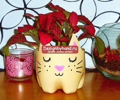 Как украсить вазу из пластиковой бутылки своими руками. Ваза из пластиковой бутылки