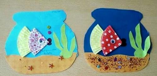 Поделки из бумаги для детей 4-5 лет. из пресованой бумаги.