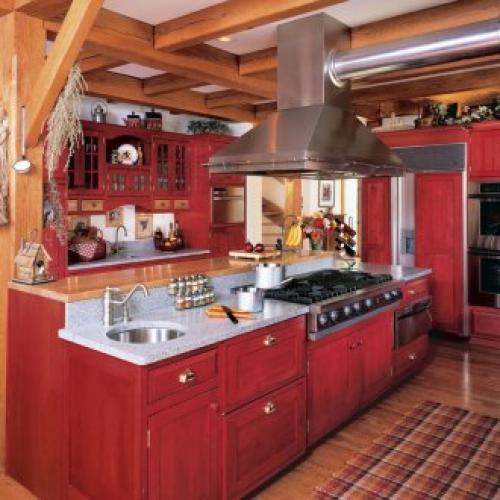 Акценты на кухне бордо. Сочетание цветов на бордовой кухне