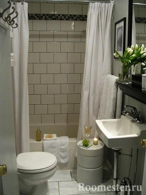 Совмещенный санузел 4 кв м. Выбор материалов