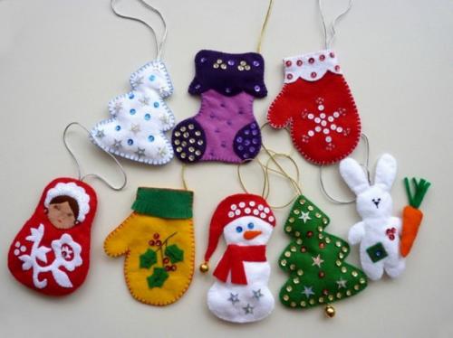 Игрушки из ткани своими руками на Новый год. Елочные игрушки из ткани своими руками 11