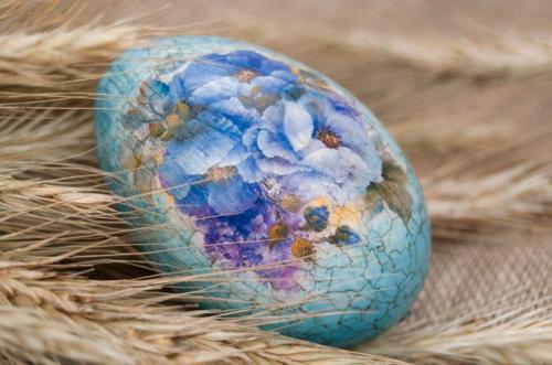 Деревянное яйцо декупаж. Декупаж яиц к Пасхе