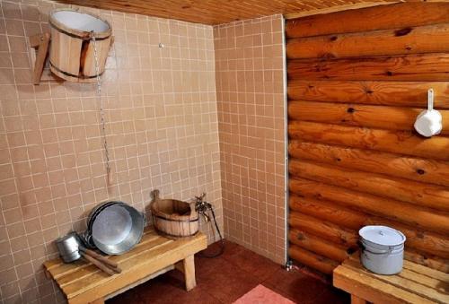 Интерьер помывочной комнаты в бане. Важные условия для создания интерьера 06