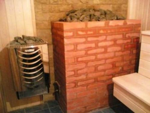 Каменка для бани кирпичная. Кирпичные печи с каменкой и с баком 08