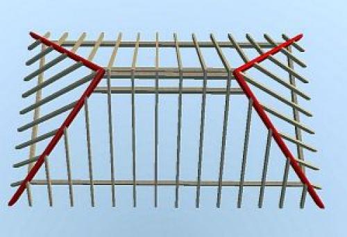 Стропила на эркере, как проставить размеры. Диагональные стропильные ноги