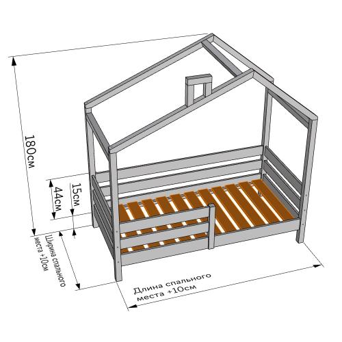 Детская кроватка домик своими руками чертеж. Чертеж и размеры кровати