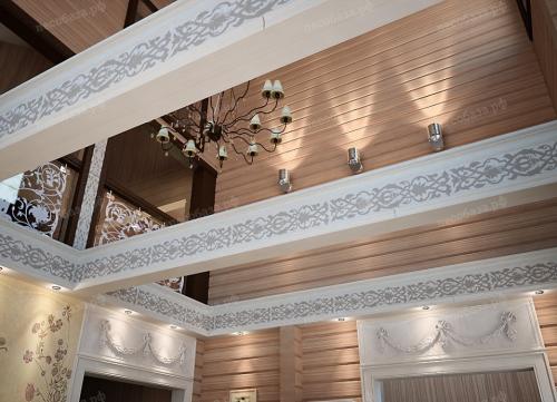 Потолок с декоративными балками. Где использовать 08