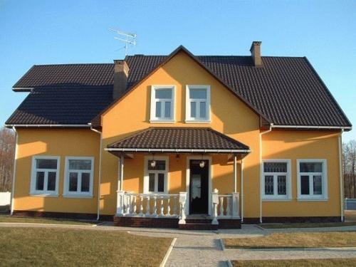 Наружная отделка коттеджа. Отделка фасадов коттеджей кирпичом 07 Наружная отделка коттеджа. Отделка фасадов коттеджей кирпичом 07