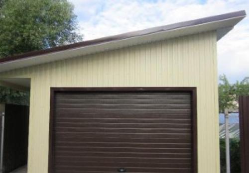 Гараж с односкатной крышей проекты. Как выполнить односкатную крышу 09