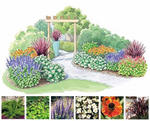 Схемы. посадки цветов. 