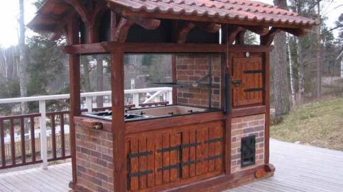 Проекты беседок из бруса с мангалом. Беседка с мангалом: 100 фото и 5 простых проектов