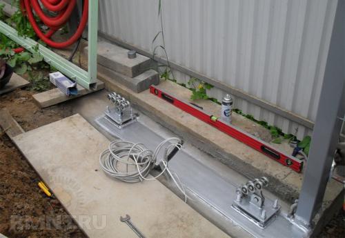 Фундамент под откатные ворота длиной 6 метров. Конфигурация фундамента под откатные ворота 01