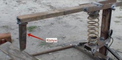 Дровокол самодельный. Пружинный дровокол