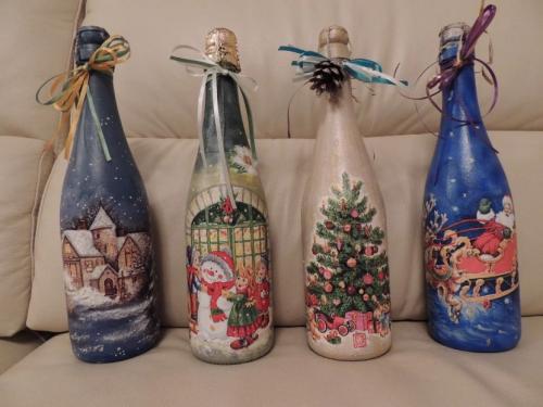 Бутылки в интерьере. Способы декорирования стеклянных бутылок для помещений в разном стиле 38