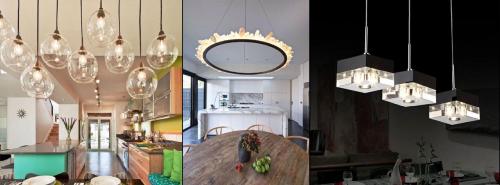 Споты в интерьере кухни. Общее освещение кухни