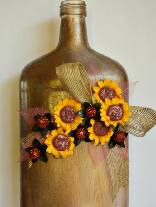 Бутылки в интерьере кухни. Декор бутылок – 65 фото роскошных проектов украшения пустых бутылок для украшения интерьера