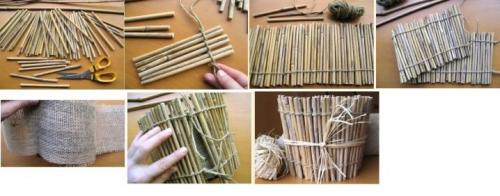 Кашпо из дерева для сада. Из дерева 03