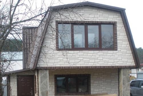 Материалы для отделки фронтонов частных домов. Виниловый сайдинг 06