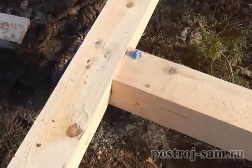 Установка деревянных каркасах. Устройство деревянного пола 06