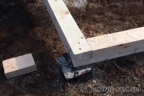 Установка деревянных каркасах. Устройство деревянного пола 04