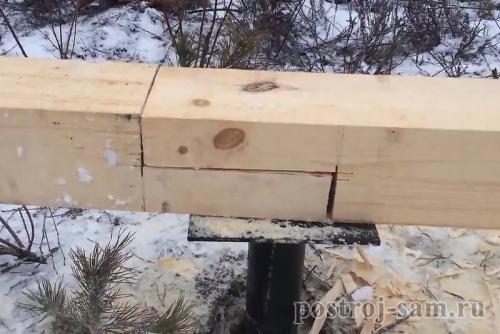 Установка деревянных каркасах. Устройство деревянного пола 03